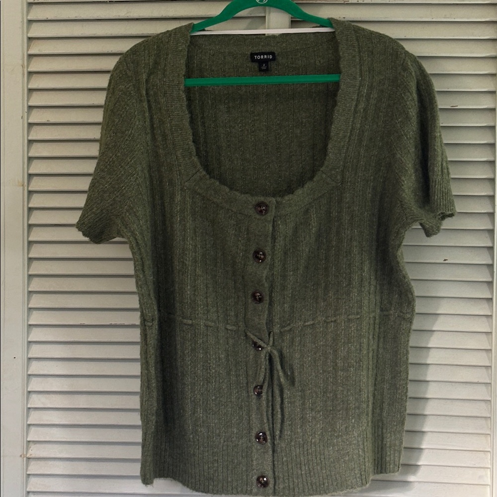 Torrid Green Knit Sweater 2X